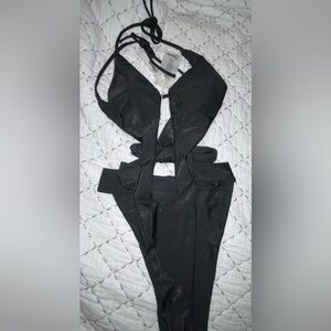 Bikinishe Black One Piece Swimsuit Large NWT